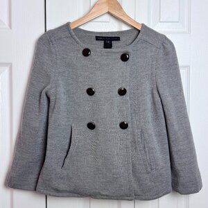 Marc by Marc Jacobs Cropped Gray Double Breasted Jacket